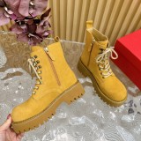 高品質 ヴァレンティノ スーパーコピー ​厚底リベットチェルシーショートブーツ