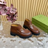 大人気 グッチ コピーおすすめ ​サドルボタンハイカットカジュアルショートブーツ