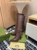 入手困難 グッチ コピー 秋冬のスパイク細ヒールチェーンブーツ