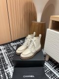 追跡付 シャネル スーパーコピー チェーン木目の底紐ショートブーツ