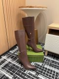 入手困難 グッチ コピー 秋冬のスパイク細ヒールチェーンブーツ