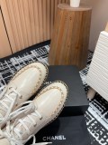 追跡付 シャネル スーパーコピー チェーン木目の底紐ショートブーツ