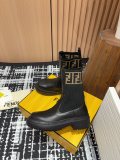 新作 フェンディ 激安偽物  厚底ショートブーツ機関車ブーツ
