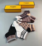 新作 フェンディ コピー ジャカードの古典的なダブルFマークソックス