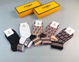 新作 フェンディ コピー ジャカードの古典的なダブルFマークソックス