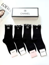 累積売上総額第１位！シャネル n級品 の定番アルファベットロゴ純綿中筒ソックス