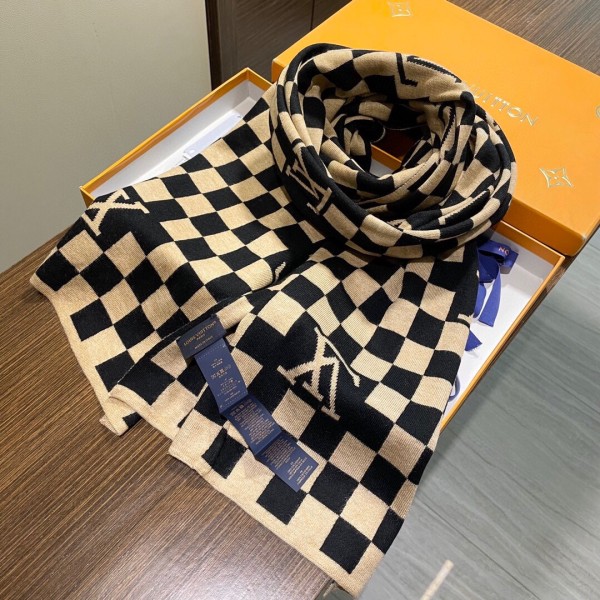 ★超人気 ルイヴィトン 激安通販 チェッカー定番チェッカーメンズとレディースマフラー