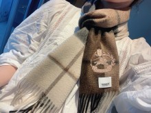 ★超人気 バーバリー 激安偽物 水波模様カシミヤマフラー
