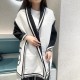使い勝手良し シャネル スーパーコピー 白黒対称両面ビッグストール