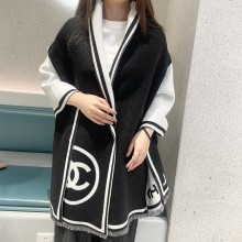 累積売上総額第１位！シャネル 激安偽物 白黒対称両面ビッグストール