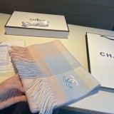 稀少 シャネル 激安通販 カシミヤの水波紋の小さなマフラー
