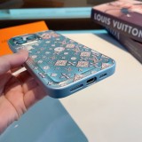稀少 ルイヴィトン 激安偽物 lv携帯ケースマロン柄金属メッキ皮革の服感二合一携帯ケース
