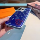 大人気 ルイヴィトン n級品 lv携帯ケースマロン柄金属メッキ皮革の服感二合一携帯ケース