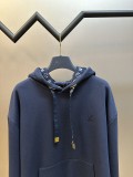 【限定】ルイヴィトン 激安偽物 Lv花縄プリント連帽衛衣