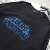 超奇跡の入荷☆ ルイヴィトン コピー 重工業水洗捺染ドリルプリントを旧工芸丸首衛衣に