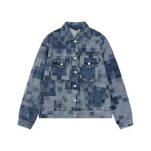 使い勝手良し ルイヴィトン 激安通販 LV 24 FWフェドン連名モザイクデニムジャケット
