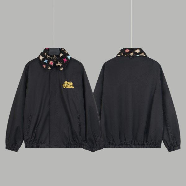 【限定】ルイヴィトン 激安通販 LVスエード襟ジップコート