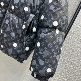 超奇跡の入荷☆ ルイヴィトン 激安偽物 24SS手描き効果波点プリントダウンジャケットウエスト付きジャケット