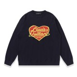 使い勝手良し ルイヴィトン n級品 LVハートニットクルーネックセーターペアルックトップス