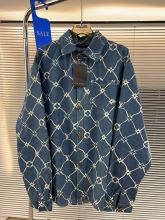 累積売上総額第１位！ルイヴィトン 激安偽物 LV/24 ss老花貝プリント長袖シャツジャケット