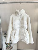超奇跡の入荷☆ モンクレール 激安偽物 Monclerラム毛つづりウエストダウンジャケット