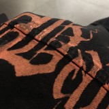 【限定】バレンシアガ 激安偽物 ​の新しい梵字アルファベット手描きインキプリントデニムジャケット