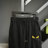 大人気 フェンディ コピー 刺繍花小怪獣悪魔の目のカップルパンツ