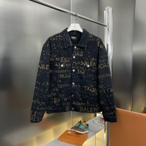 稀少 バレンシアガ n級品 ​水洗フルプリントデニムコート