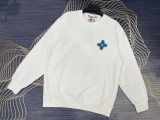 大人気 ルイヴィトン n級品 2024秋冬刺繍ロゴラウンドネック長袖パーカー2色