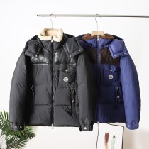 ★超人気 モンクレール 激安偽物 Monclerの新型ラム毛の襟革面ジョイントダウンジャケット2色