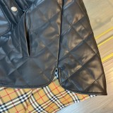 一目惚れ♪ バーバリー n級品 24SSカバーポケットビジネスカジュアル菱格子レザージャケット綿コート