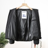 【話題商品！】バーバリー 激安偽物 取り外し青い戦馬刺繍柄肩皮マークはスタンドカラーのダウンジャケット