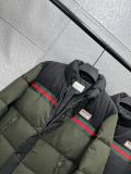 【話題商品！】グッチ n級品 ロゴ入りリボンスタンドカラーダウンジャケット