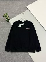 超話題! バレンシアガ コピー 2024 ss秋冬コーラ波刺繍アルファベットラウンドネック加絨加厚保温衛衣