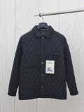 日本未入荷 バーバリー コピーおすすめ 24 fwレトロチェックポケットロゴひし形キルティング両面コットンコート