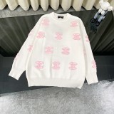 新作 シャネル スーパーコピー タオル刺繍ラウンドネック定番フルロゴニットプルオーバーセーター