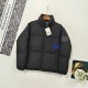使い勝手良し バーバリー スーパーコピー 青い戦馬刺繍柄肩皮マークはスタンドカラーのダウンジャケット
