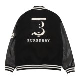 新作 バーバリー コピー フロックアルファベット刺繍パッチワーク野球着ジャケット