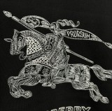 追跡付 バーバリー コピーおすすめ 騎士戦馬刺繍丸首長袖衛衣