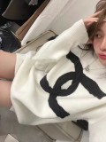 ★超人気 シャネル スーパーコピー ツイード編みビッグロゴラウンドネック厚手セーター