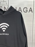 一目惚れ♪ バレンシアガ 激安通販 印紙加絨2024秋冬古典印紙加絨連帽衛衣