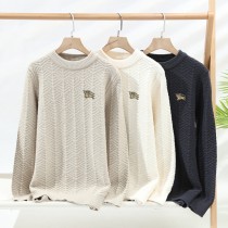 超奇跡の入荷☆ バーバリー コピー 秋冬の男性用丸首刺繍セーター