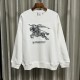 新作 バーバリー 偽物通販 騎士戦馬刺繍丸首長袖衛衣