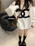★超人気 シャネル スーパーコピー ツイード編みビッグロゴラウンドネック厚手セーター