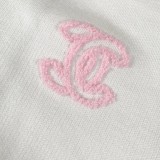 新作 シャネル スーパーコピー タオル刺繍ラウンドネック定番フルロゴニットプルオーバーセーター