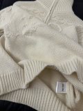 【限定】セリーヌ n級品 ハーフジッパーを厚めにした立体チェックニットウールセーター