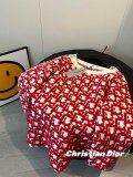 高品質 ディオール コピー ジップタオル刺繍ウールビッグセーター
