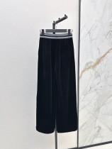 高品質 ディオール 激安通販 24ssゆるウエストベルベットストレートパンツ