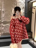 高品質 ディオール コピー ジップタオル刺繍ウールビッグセーター