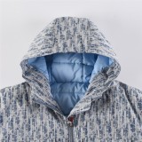 新作 ディオール n級品 インダストリアルジャカードLOGO連帽ダウンジャケッ